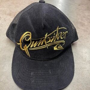 Quiksilver corduroy trucker hat with embroidered logo